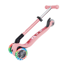 Globber paspirtukas Junior Foldable Lights - Pastelinis rožinis