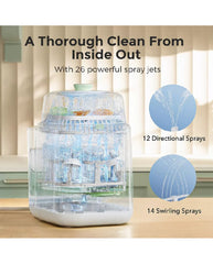 Momcozy buteliukų plovykla kleanpal pro su sterilizavimo ir džiovinimo funkcija.