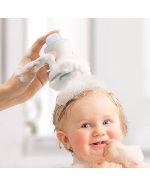 Momcozy kūdikio galvos plovimo rinkinys su talpa šampūnui ir putų pompa