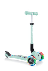 Globber paspirtukas Junior Foldable Lights - Mėtinis