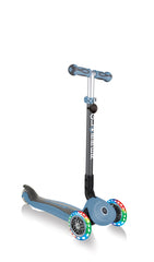Globber paspirtukas Go Up Deluxe Lights - Pilkai mėlynas