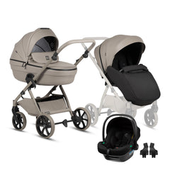 Tutis Uno6+ universalus vežimėlis 3in1 (172) + Tutis Elo Lux i-Size autokėdutė