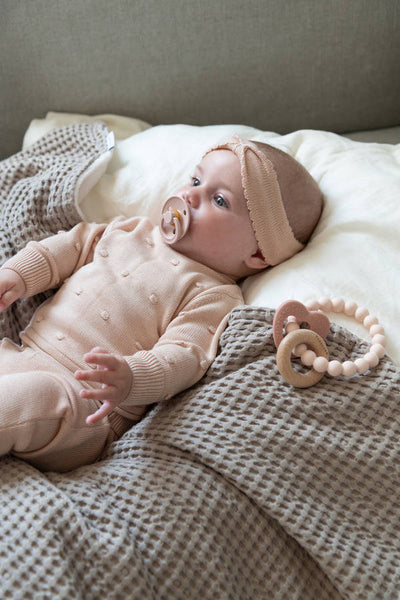 BAMBOOM kelnytės uždarais galais - Rose 1 mėn
