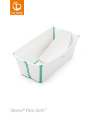 STOKKE vonelės komplektas FLEXI BATH su gultuku White Aqua