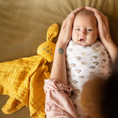 PETITE&MARS Bamboo muslin HUGO migdukas - Geltona