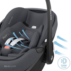 Automobilinė kėdutė Maxi Cosi Pebble 360 Pro² i-Size 0 -13kg - Spalva - Twillic Graphite