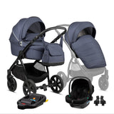Noordi Fjordi 4in1 Jeans Blue (816)+ Noordi Terra i-Size autokėdutė ir Isofix bazė