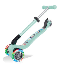 Globber paspirtukas Junior Foldable Lights - Mėtinis