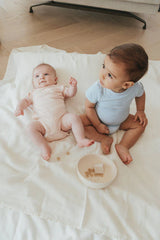 BAMBOOM bodžiukas trumpomis rankovėmis - Sabbia 6 mėn