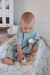 BAMBOOM bambuko - silikono dėlionė Star, Blue