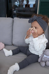 BAMBOOM medinis - silikoninis fotoaparatas, Pink