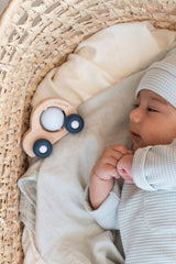 BAMBOOM medinė - silikoninė mašinėlė, Blue