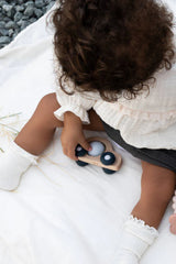 BAMBOOM medinė - silikoninė mašinėlė, Blue