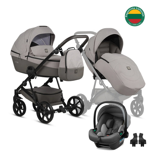 Tutis Viva⁵ universalus vežimėlis kūdikiams 3in1 (068) + Tutis Elo Lux i-Size autokėdutė