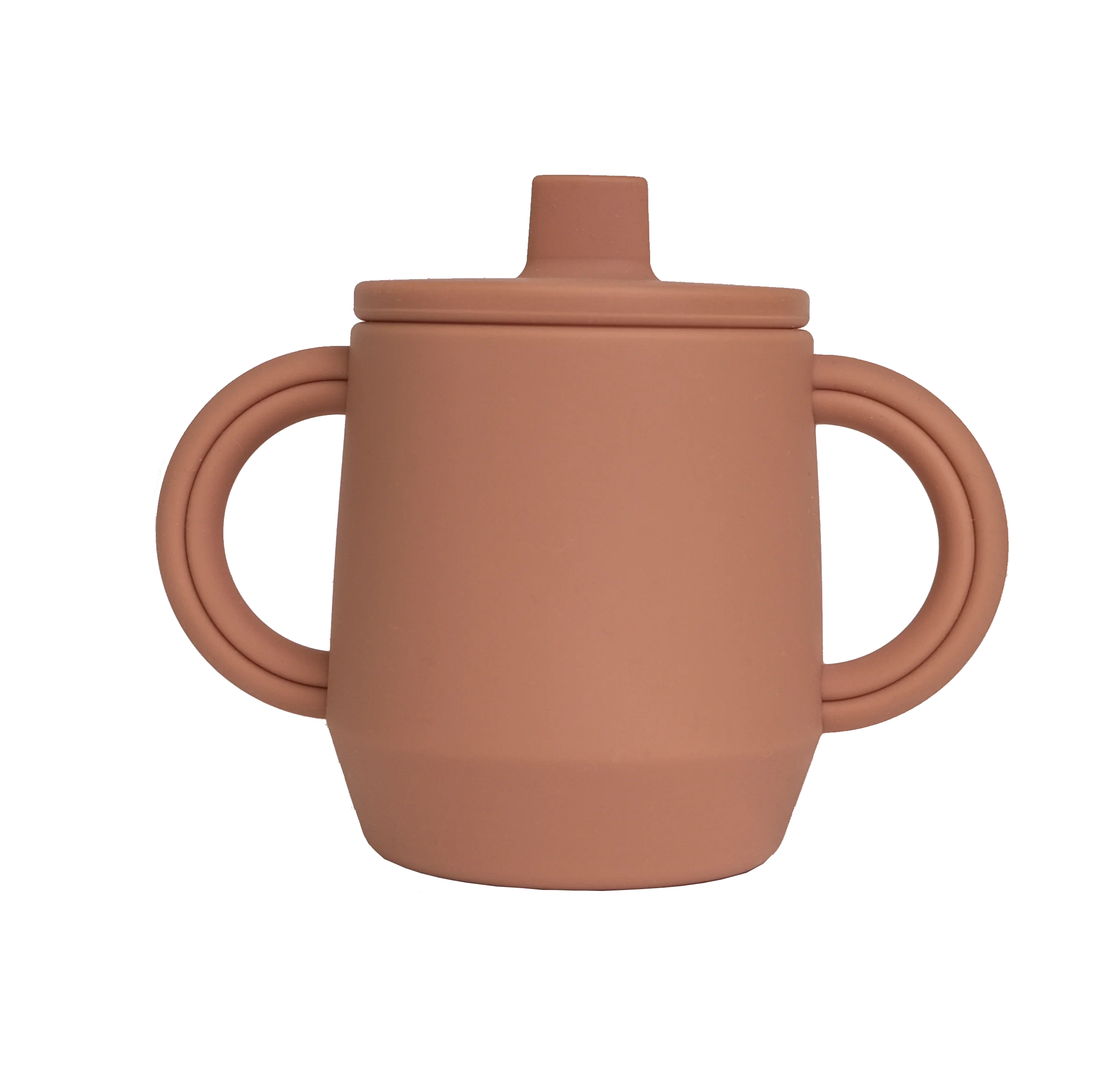 Atelier Keen silikoninis puodelis su snapeliu  - Spalva - Cinnamon