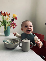 Atelier Keen silikoninių šaukštelių rinkinys 2vnt. - Spalva - Blue clay / Greige