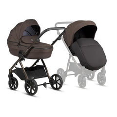 Tutis Uno6+ universalus vežimėlis kūdikiams 4in1 (147) + Tutis Elo Lux i-Size autokėdutė ir Isofix bazė
