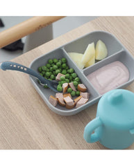 Beaba silikoninis 3 dalių pietų rinkinys vaikams, blue