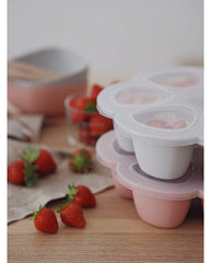 Beaba silikoninis kūdikio maisto konteineris Multiportions, XL (6x150 ml), pink