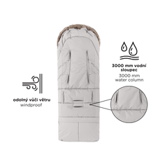 Universalus žieminis vokelis - miegmaišis į vežimėlį PETITE&MARS 4in1 Arctic - Mocha Mousse