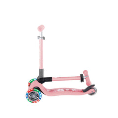 Globber paspirtukas Junior Foldable Lights - Pastelinis rožinis