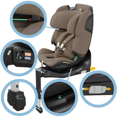 Automobilinė kėdutė Maxi Cosi Emerald 360 Pro i-size 0-36 kg. Authentic Truffle