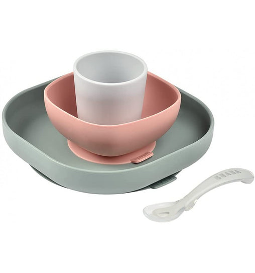 Beaba silikoninis 4vnt. pietų rinkinys, Eucalyptus