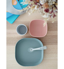 Beaba silikoninis 4vnt. pietų rinkinys, Eucalyptus