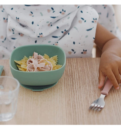 Beaba silikoniniu dugnu prilimpantis dubenėlis - Spalva - Sage Green