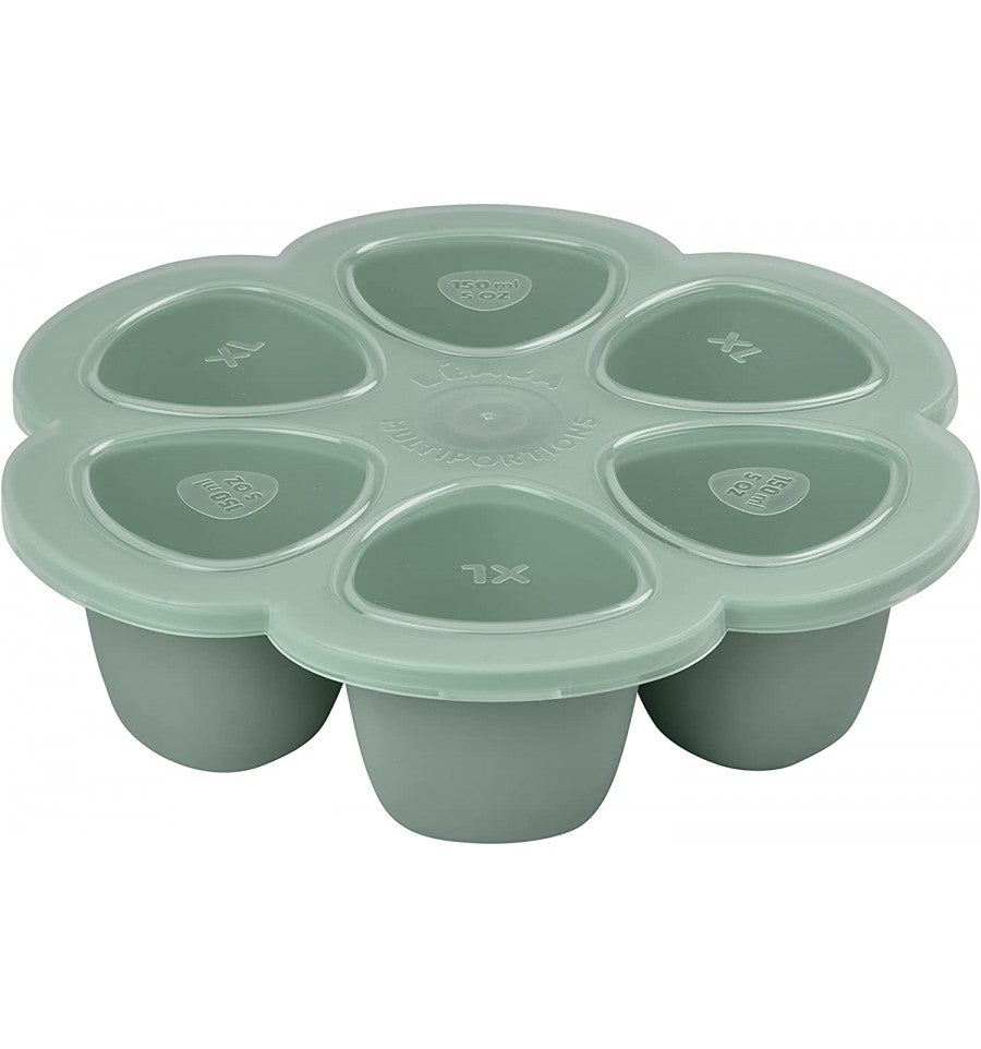 Beaba silikoninis kūdikio maisto konteineris Multiportions  6x90ml, Sage Green