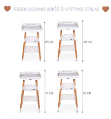 Childhome Evolux vystymo stalas, Natural White