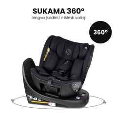 Tutis Beno 360+ (40–150 cm) autokėdutė su ISOFIX baze - Spalva - Black