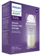 Philips Avent pieno laikymo maišeliai SCF603/25 -180 ml, 25 vnt.