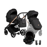Tutis Mio Plus Thermo Black Edition universalus vežimėlis 3in1 (292) + Tutis Elo Lux i-Size autokėdutė