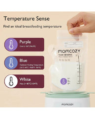 Momcozy pieno laikymo maišeliai su snapeliu, 120 vnt.