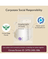 Momcozy pieno laikymo maišeliai su snapeliu, 120 vnt.