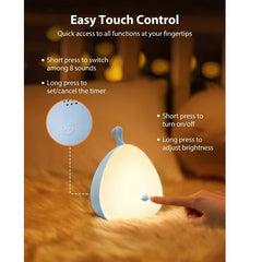 Muzikinė naktinė lemputė - VAVA - geltona