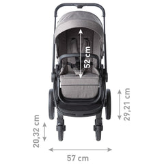 Pericles Crios 3.0 2in1 universalus vežimėlis, Deep Black