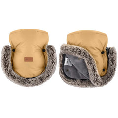Žieminės pirštinės ant vežimėlio PETITE&MARS Furry - Elegant Caramel