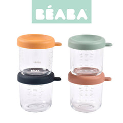 Beaba 4vnt. Stiklinių indelių rinkinys, Sunrise