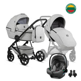 Tutis Viva⁵ Leather universalus vežimėlis kūdikiams 3in1 (085) + Tutis Elo Lux i-Size autokėdutė