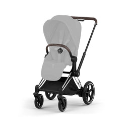Cybex ePriam Style važiuoklė su sėdimos dalies pagrindu, Chrome Brown