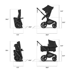 Bugaboo Fox 5 Renew 2in1 vežimėlis Black/Cocoa Brown