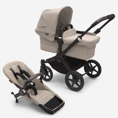 Bugaboo Donkey 5 Twins vežimėlis dvynukams - Spalva - Black - Desert Taupe - Desert Taupe