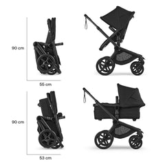Bugaboo Fox 5 Renew 2in1 vežimėlis Graphite/Heritage Black – Dusty Pink
