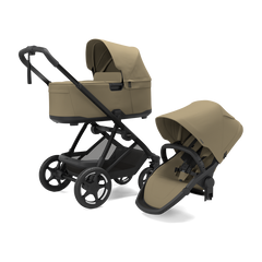 Thule Charm universalus vežimėlis 3in1 Faded Khaki + Thule Maple Connect Faded Khaki autokėdutė