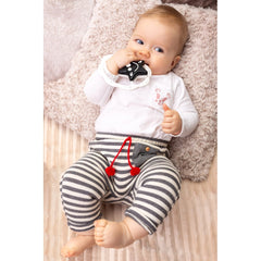 TULLO barškutis žvaigždutė - spalva - balta/juoda