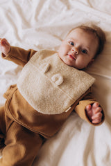 Wooly Organic seilinukas su meškiuko ausytėmis, Ecru