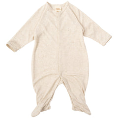 Wooly Organic Tencel šliaužtinukas su pėdutėmis, Melange Ecru