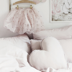 Cotton & Sweets Mini  pagalvėlė širdelė - Spalva - Bubbles Powder Pink